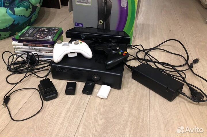 Игровая приставка xbox 360 slim без прошивки.250гб