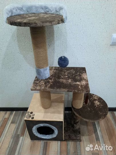 Кошачий домик с когтеточкой новый