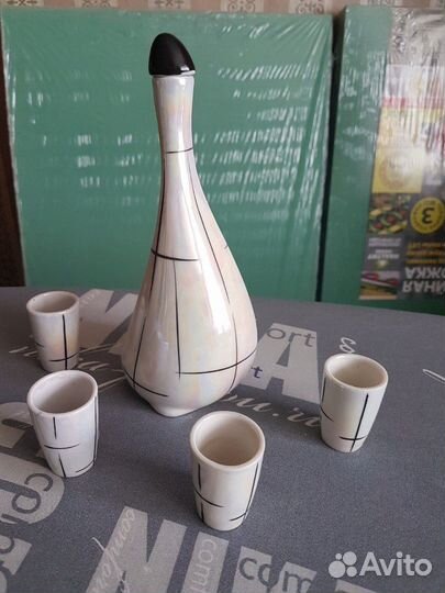 Штоф-графин Гусь с 4 стопками