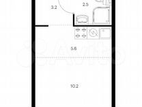Квартира-студия, 21,5 м², 20/25 эт.