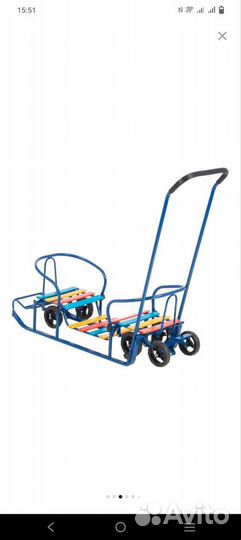 Детские санки коляска для двойни