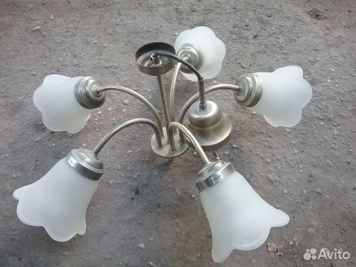 Люстра 5 рожков с лампами