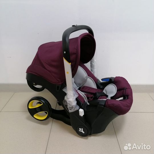 Коляска-автокресло 4в1 бордовый