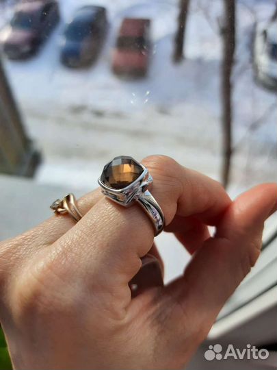 Серебряное кольцо бренд elle