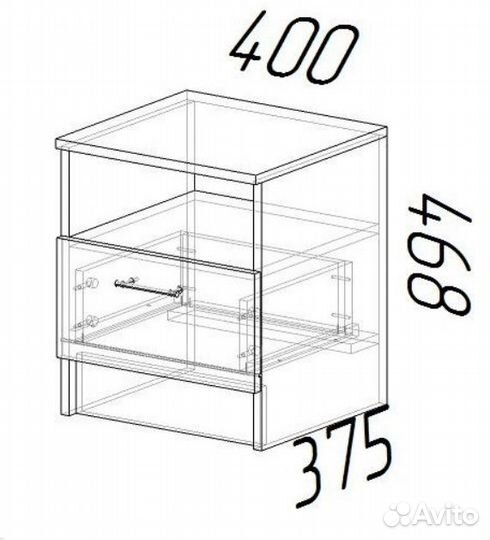 Тумба прикроватная белая в наличии