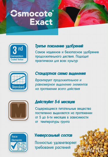 Удобрение Osmocote Exact Standard 5-6 мес, 0.5 кг