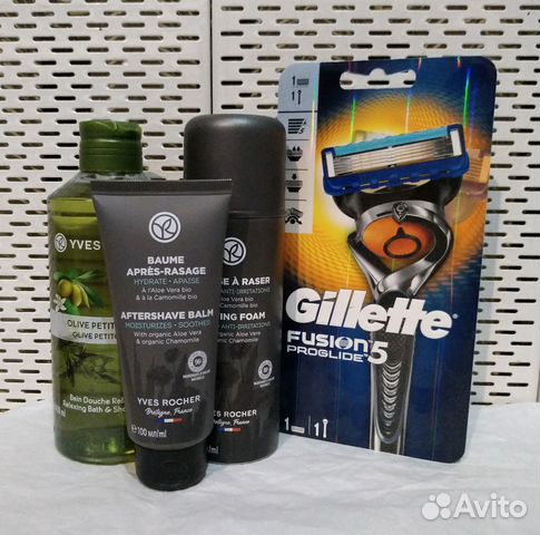 Набор Ив Роше Гель Пена Бальзам Бритва Gillette