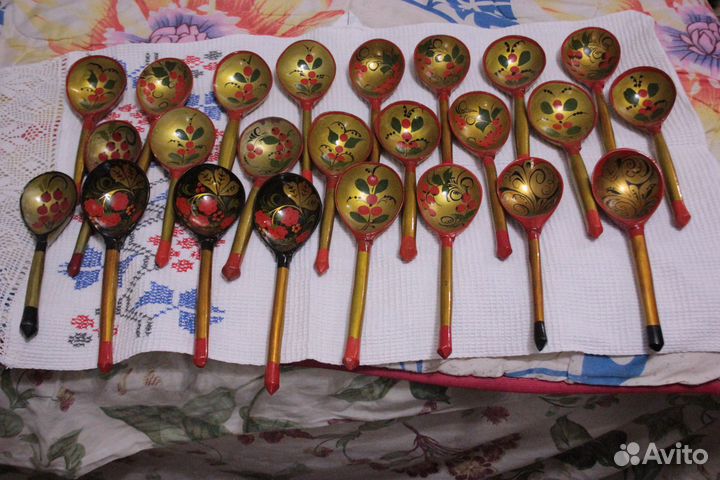 Ложки хахламская роспись