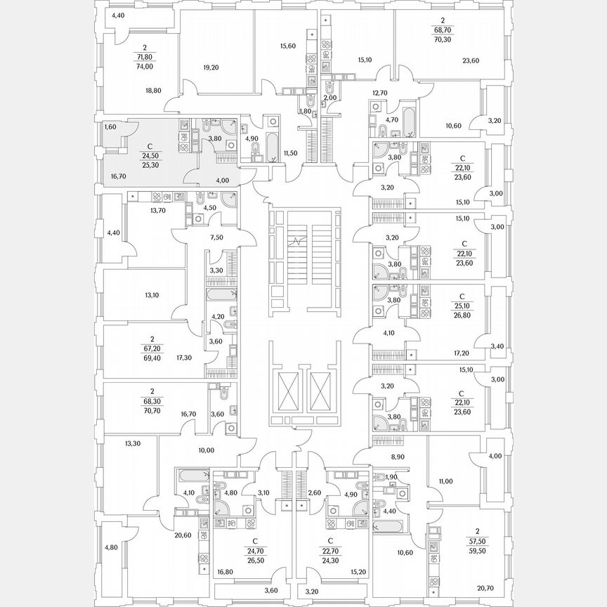 Квартира-студия, 33,2 м², 11/13 эт.
