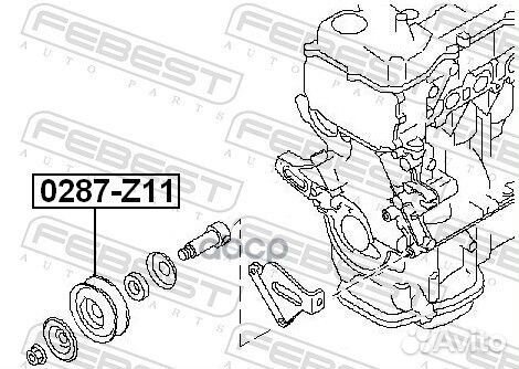 Ролик натяжной ремня кондиционера 0287Z11 Febest