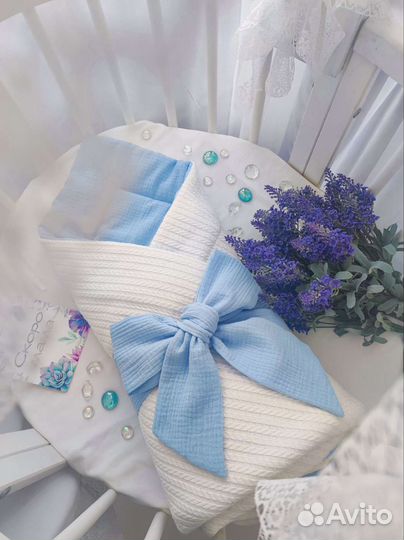 Конверт на выписку из муслина осень