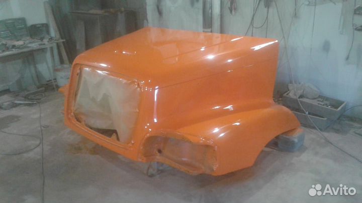Ремонт капотов грузовых авто volvo, freightliner