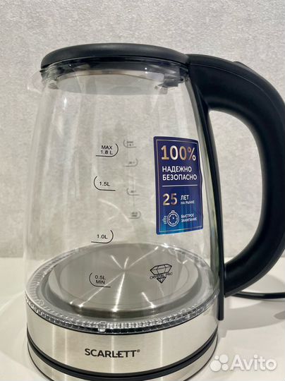 Чайник электрический Scarlett SC-EK27G70 1.8 л сер