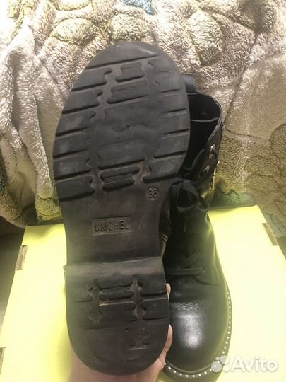 Сапоги осенние женские кожаные