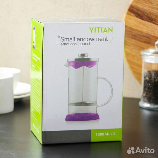 Чайник заварочный френч - пресс 'Келли', 1 л, цвет