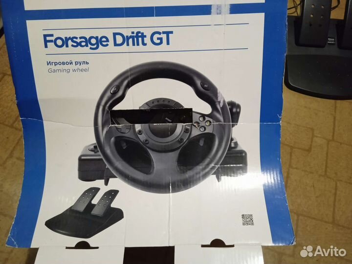 Игровой руль с педалями и коробкой передач