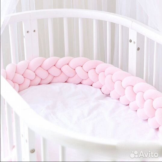 Бортик косичка для детской кровати