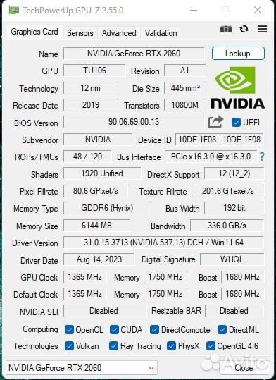 Nvidia geforce rtx 2060