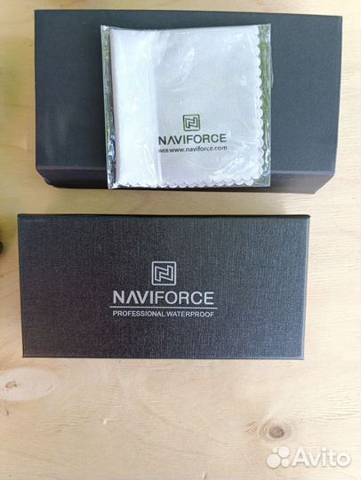 Крутые оригинальные часы Naviforce кожаный ремешок