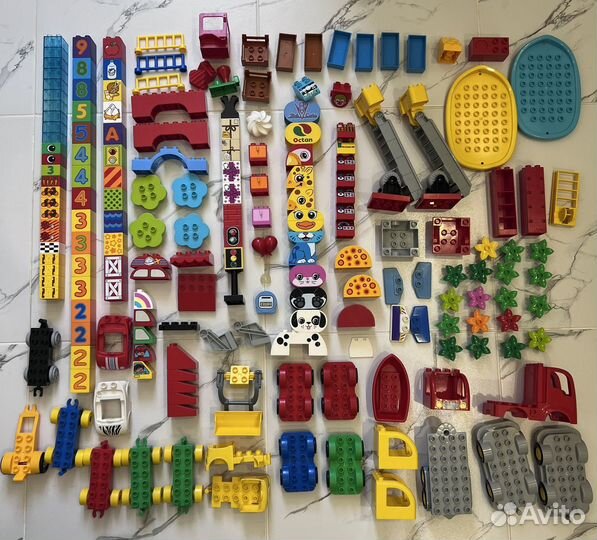 Детали Lego Duplo россыпью поштучно кубики
