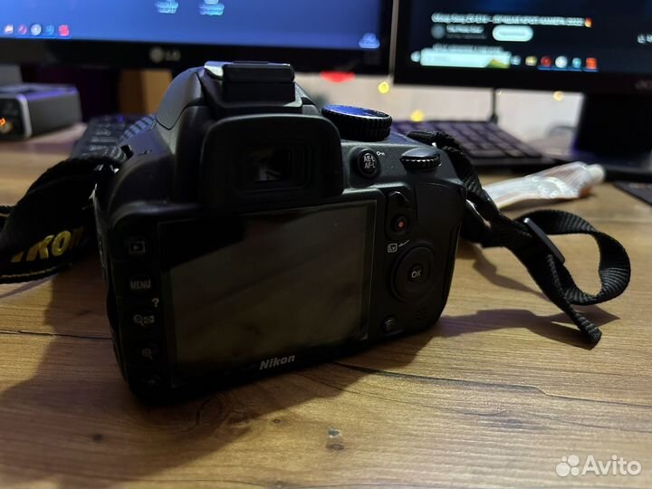 Зеркальный фотоаппарат nikon d3100+объектив