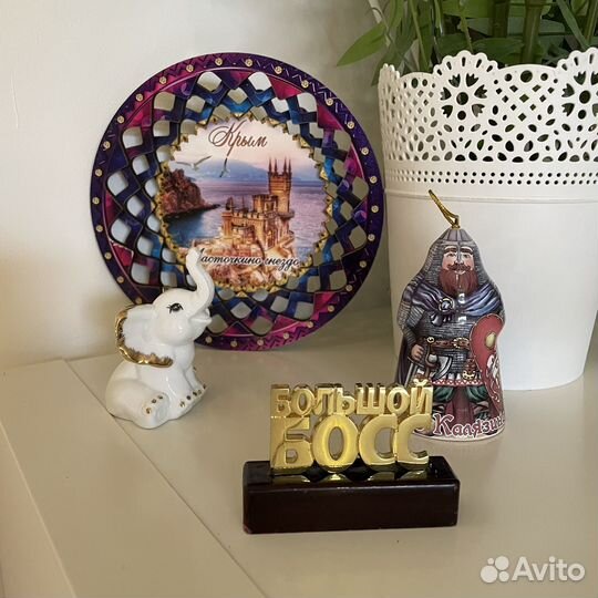 Сувениры Слон керамич, Богатырь глина и др