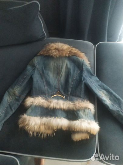 Джинсовая куртка с мехом Gizia