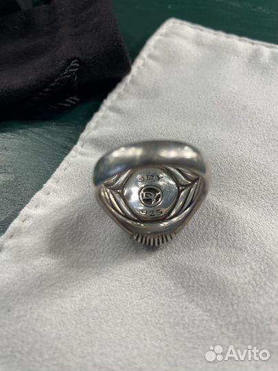 Серебряное кольцо череп david yurman