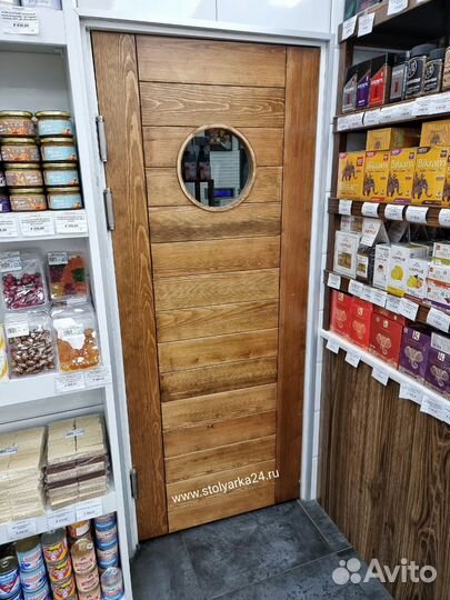 Двери из дерева со стеклопакетом / каленым стеклом