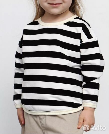 Лонгслив полосатый для девочки или мальчика, 100 р