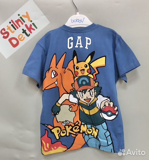 Новый детский костюм Gap Pokemon с шортами