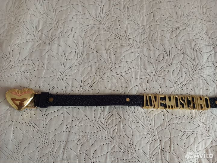Ремень кожаный женский moschino Италия
