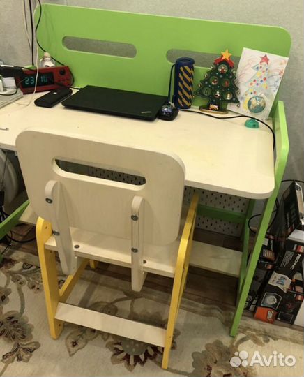 Растущий стол, стул, парта, полка, школа haenim