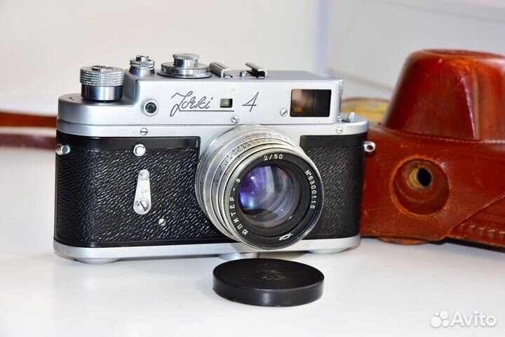 Зоркий-4 Экспорт редкая надпись фотоаппарат СССР