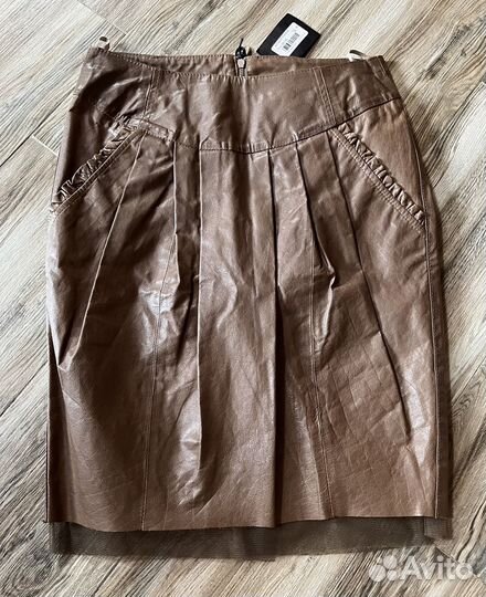 Юбка натуральная кожа My Twin Twinset/zara новая