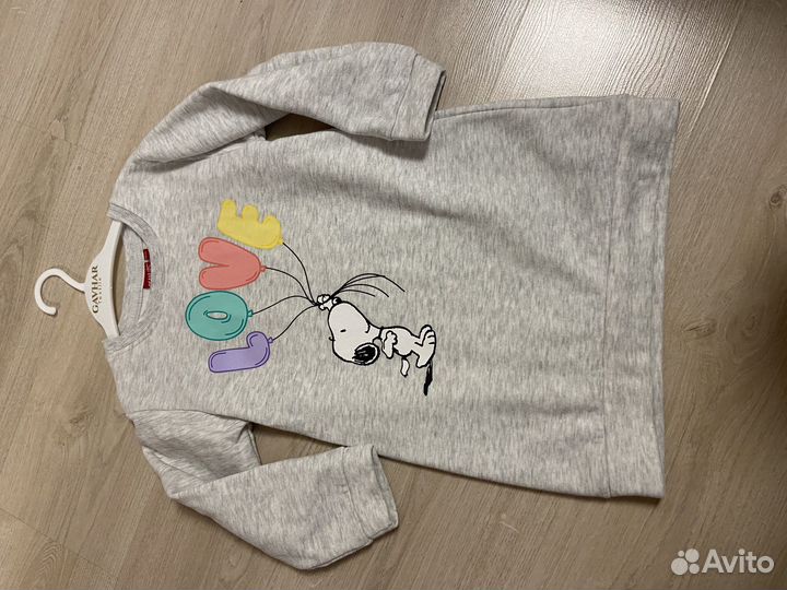 Платье туника 116 утепленная