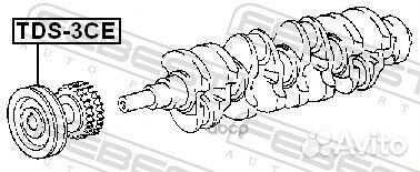 Шкив коленвала toyota caldina AT191,CT19#,ET196