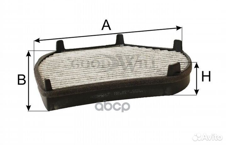 Фильтр салона MB W202/W210 угольный AG 453 CFC