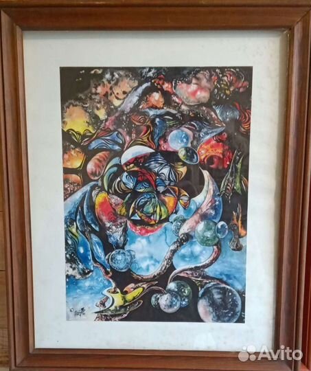 Картина в деревянной раме