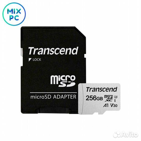 Флеш карта microSD 256GB Transcend 300S (SD адапте
