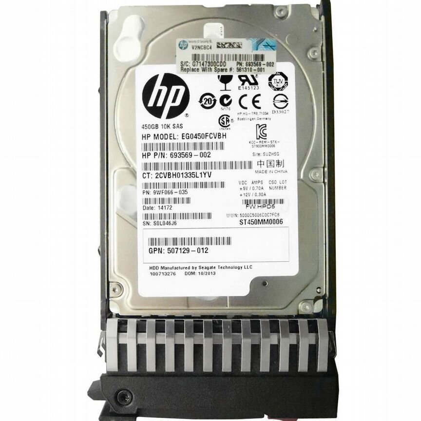 [581310-001] Жесткий Диск Hp 450gb Sas 2,5" Hdd 581310-001