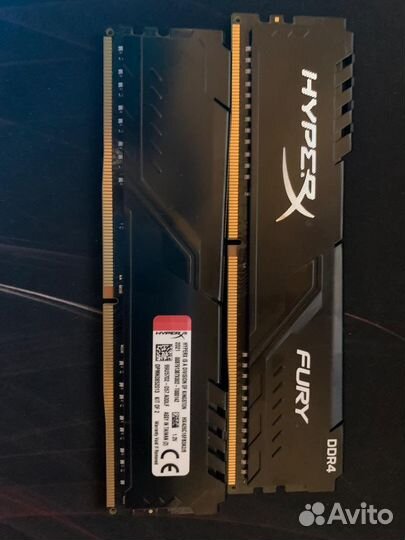 Оперативная память ddr4 hyperx fury дае по 4gb