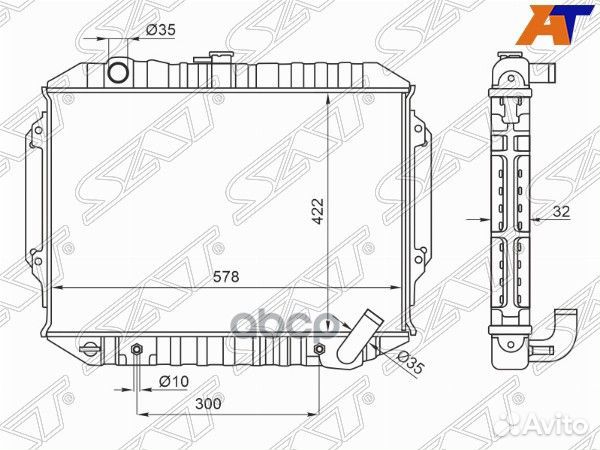 Радиатор Mitsubishi Pajero 91-00 MC0006-2.4-ATM