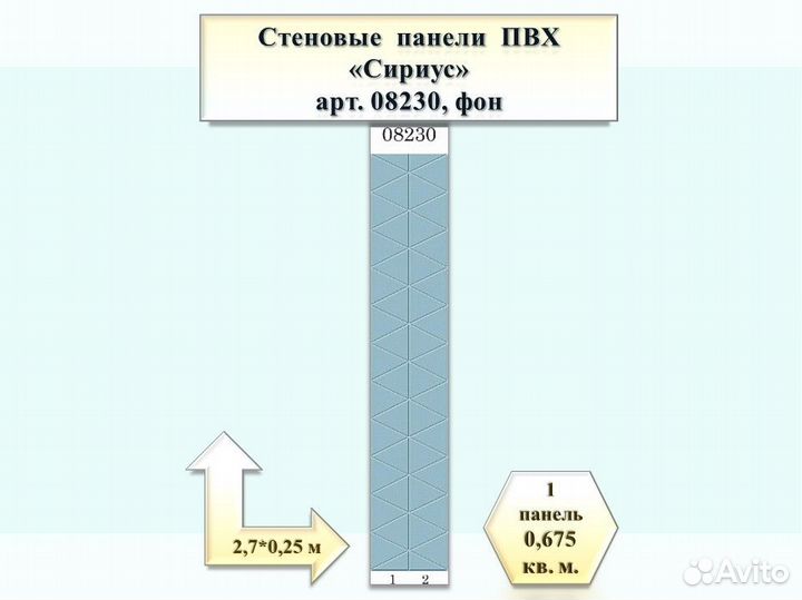 Панель пвх. Сириус, арт.08230, фон