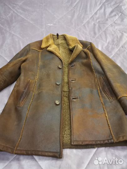 Дубленка мужская коричневая