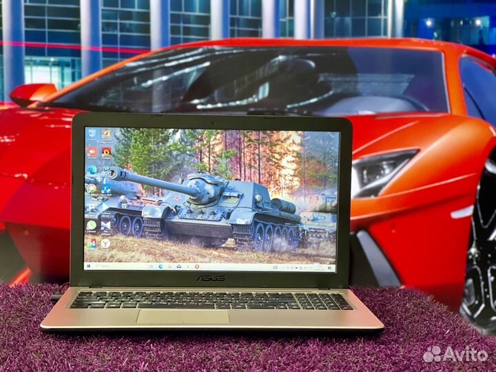 Шустрый золотой Asus для учебы и игр