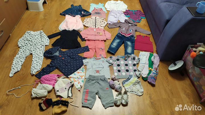 Вещи пакетом на девочку 74-86 см