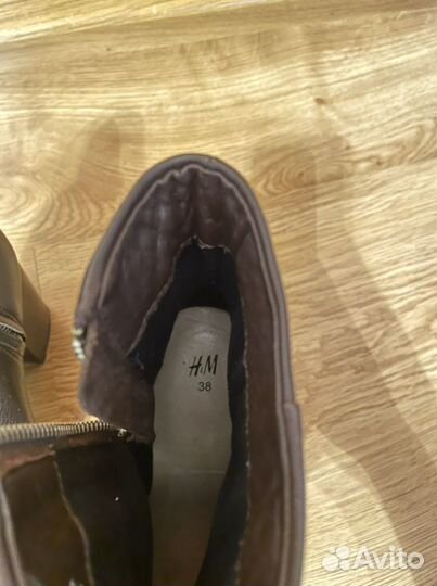Ботинки женские 38 размера кожаные. HM состояние о