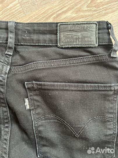 Джинсы levis 721 high rise skinny 26/28 черные