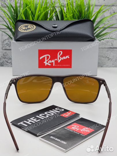 Очки Ray Ban матовые коричневое стекло